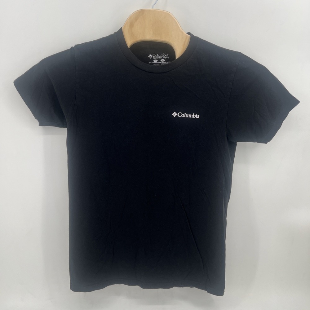 Columbia T Shirt Men's Medium Black Short Sleeve Mountain